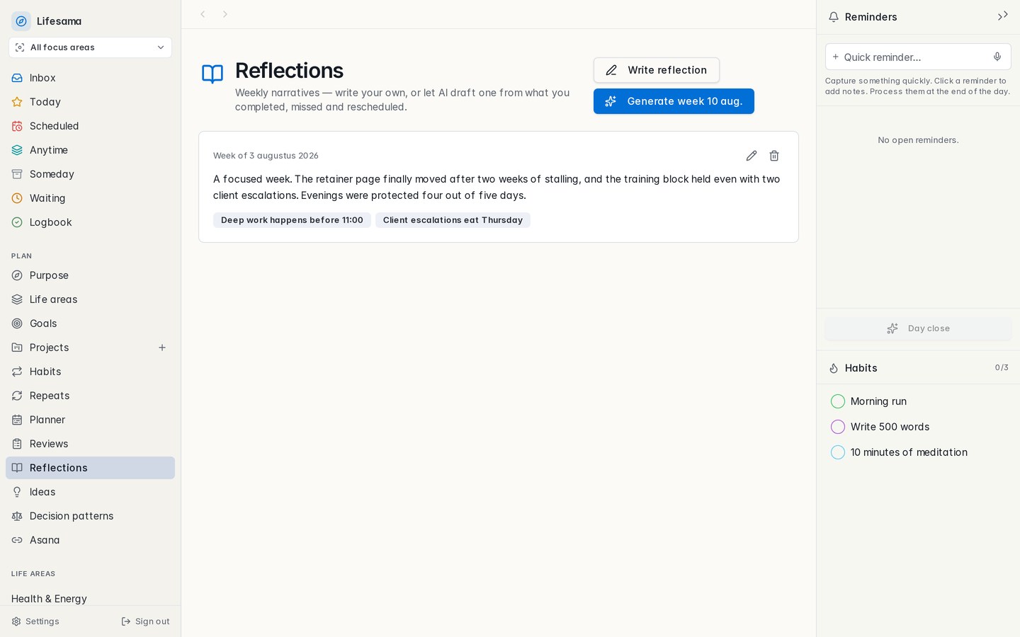 Lifesama — Reflections