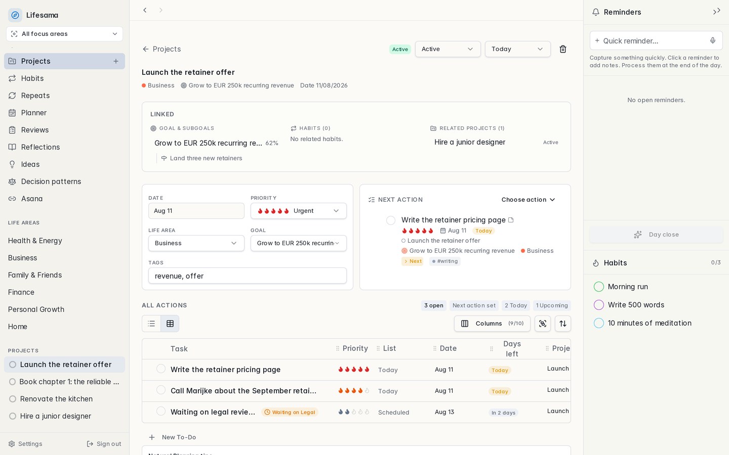 Lifesama — Project detail